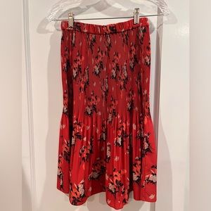 Like New! Small All Saints Red floral pattern skirt.